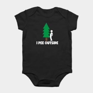 I Pee Outside Camping Baby Bodysuit